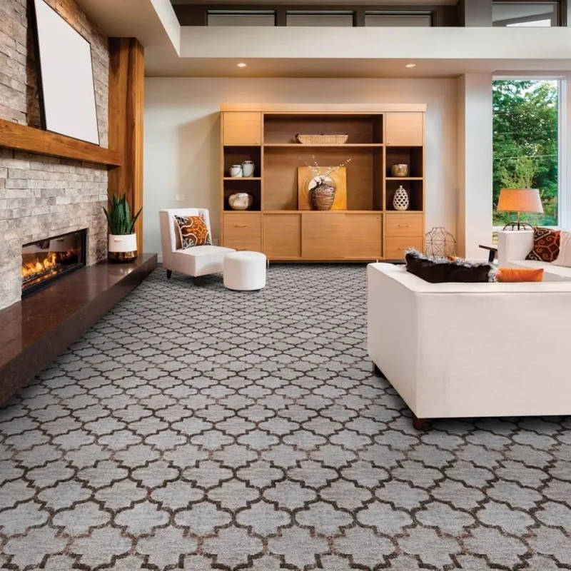 Stylish wall to wall carpet patterns