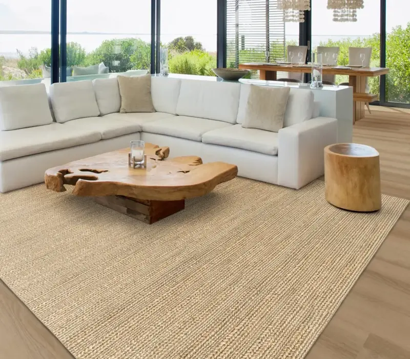jute carpet enhancing modern home décor