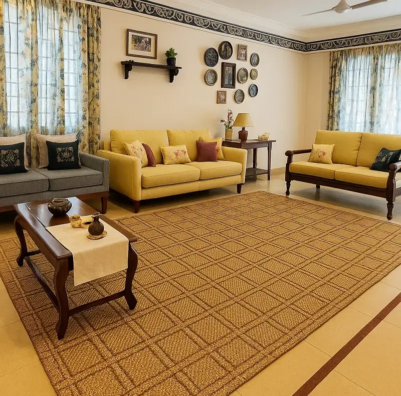 Jute carpet brings natural charm indoors
