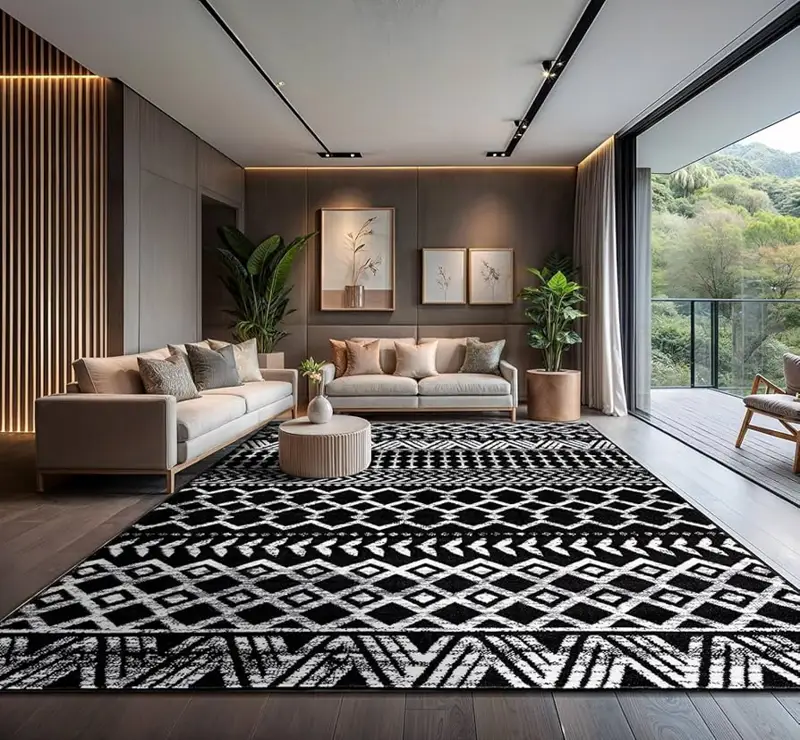 Luxury living room area rug