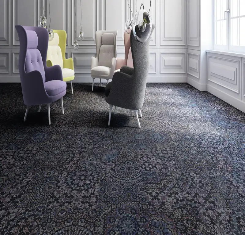 Stylish wall to wall carpet patterns