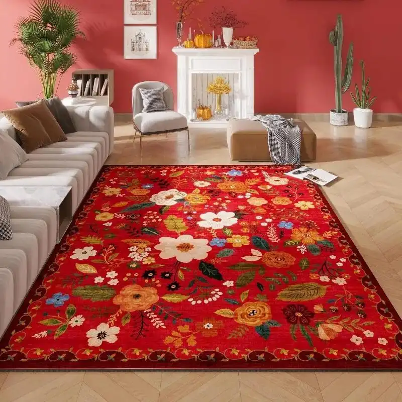 Red custom rugs Dubai enhancing luxury interiors