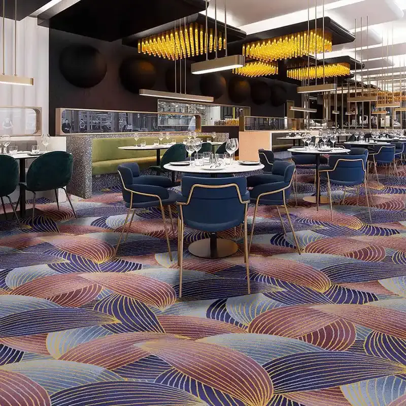 Modern Axminster carpet with abstract pattern design. (3)